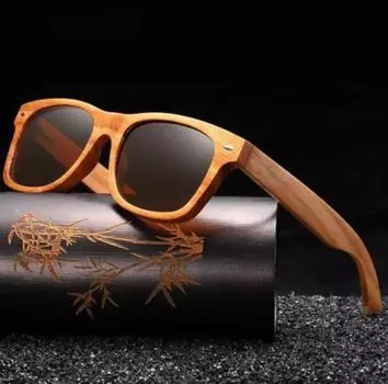 Неполяризованные солнцезащитные очки из пластика, дерева и бамбука, мужские и женские, классические, модные, винтажные, солнцезащитные очки для вождения, черные, для рыбалки