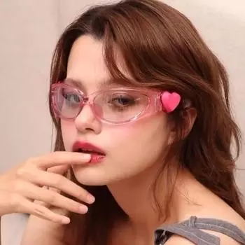 Неполяризованные солнцезащитные очки Sweet Style для женщин Y2K Стильные солнцезащитные очки с защитой от ультрафиолета для улицы Корейские стильные солнцезащитные очки для женщин