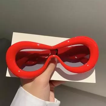 Неполяризованные уникальные сексуальные солнцезащитные очки цвета конфет для губ для женщин, новые роскошные брендовые солнцезащитные очки Y2k с желтым и синим градиентом, мужские солнцезащитные очки в стиле панк и хип-хоп красный