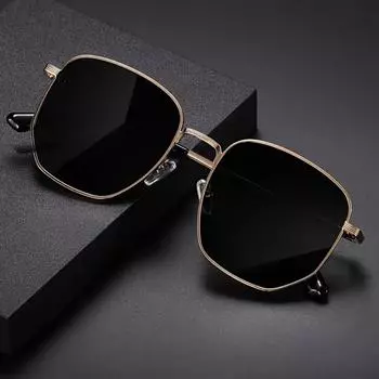 Неполяризованные винтажные солнцезащитные очки Y2K Style Metal с зеркальными линзами из поликарбоната, металлическая оправа, широкая посадка для пеших прогулок, удобные для мужчин и женщин