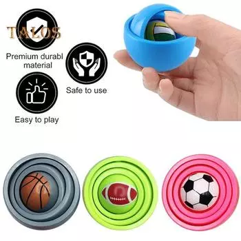 Непоседа Топ 3D декомпрессионный мяч Снижение стресса Футбольный наполнитель Гладкая поверхность Легкая портативная гироскопическая игрушка Спиннер для снятия тревоги розовый