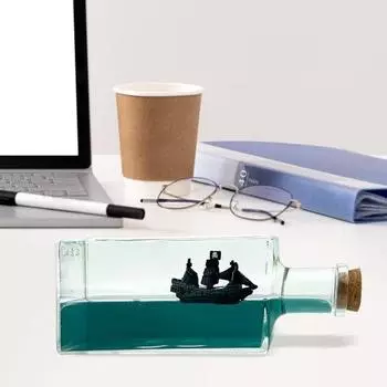 Непотопляемая жидкость круизное судно украшение нетонущая пиратская лодка дрейфующая бутылка настольное украшение дети взрослые рождество A