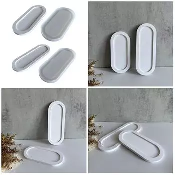 Неправильная эллиптическая форма для блюдца, литейная форма для подноса с широкими краями, смоляные формы с широкими краями для создания уникальных орнаментов, силиконовые формы S