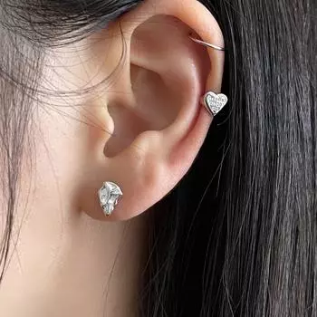 Неправильная геометрия 925 стерлингового серебра серьги-гвоздики ветер простой дизайн Sense ins холодный ветер персонализированные серьги украшения для женщин 925 silver