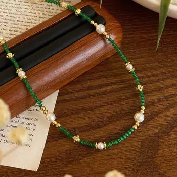 Неправильное ожерелье из жемчуга опала, модная нишевая цепочка до ключицы, легкая роскошная темпераментная бижутерия, женское, с высоким чувством стиля