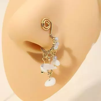 Неправильный камень кулон носовое кольцо из нержавеющей стали носовой зажим носовой гвоздик без пирсинга аксессуары