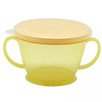 Непроливаемая чашка для закусок Twodeco, желтая, 1 комплект