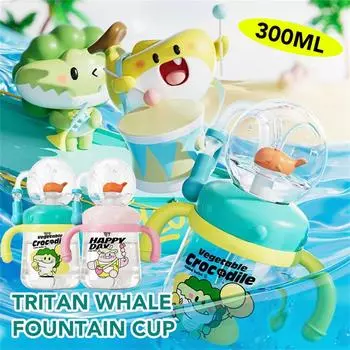 Непроливаемая кружка-кит с мягкой гибкой силиконовой трубочкой 300 мл One Size