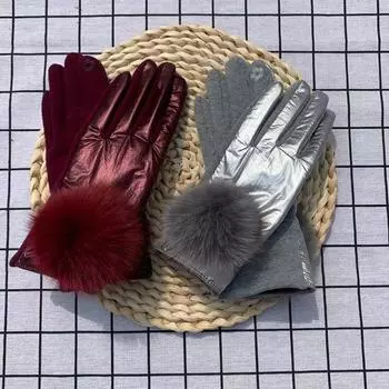 Непромокаемые флисовые перчатки женские теплые утолщенные флисовые перчатки повседневные перчатки для верховой езды на открытом воздухе водонепроницаемые перчатки красный