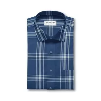 Непрошитая хлопковая саржевая ткань Bigreams синего цвета с большой клетчатой тканью для летней рубашки для мужчин, ширина 58 дюймов 1 Meter Fabric синий