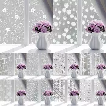 Непрозрачное стекло, матовое стекло для спальни, наклейки для домашнего декора, популярная 1 шт., оконная пленка для окон, высококачественный клей для конфиденциальности, 45*100 см, ручная работа 15