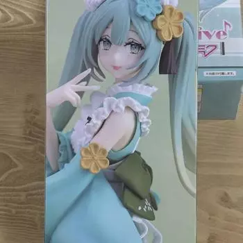 Нераспечатанная фигурка служанки из кафе Hatsune Miku Matcha Latte Parfait