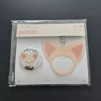 (нераспечатанный) Брелок-кнопка Straykids I&ski Skzoo Foxynie с фотографией