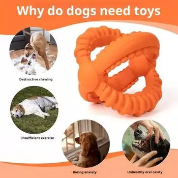 Неразрушимая игрушка для жевания собак для агрессивных жевателей Интерактивные резиновые мячи Tug And Fetch