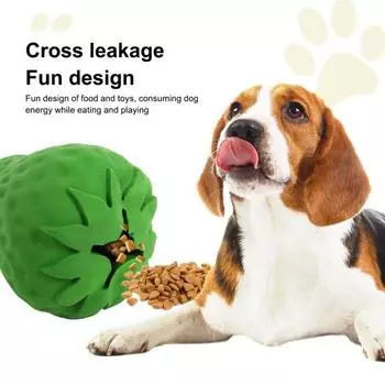 Неразрушимое лакомство для собак, игрушки с клубникой, устойчивая к укусам, скрежетание зубами, избавляет от скуки, резиновая раздача еды, устойчивая к жеванию игрушка для собак жёлтый