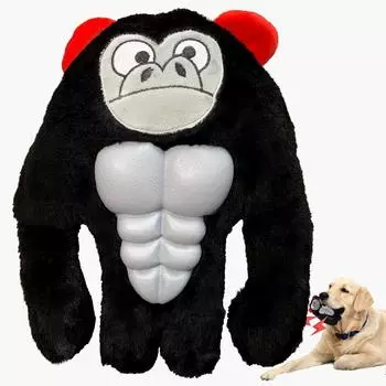 Неразрушимые прочные игрушки для собак для любителей жевать, Интерактивные плюшевые игрушки для собак с резиновыми мышцами, Игрушки для собак с пищащими игрушками для любителей жевать, One Size