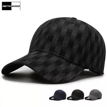 Нерегулируемые бейсболки NORTHWOOD для мужчин, летние шляпы от солнца, мужские бейсболки в стиле хип-хоп, кепки-дальнобойщики Adjustable чёрный