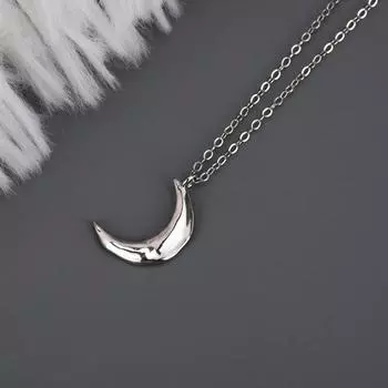 Нерегулярная Луна Кулон Ожерелье Полумесяц Темперамент Холодный Ветер Женский Корейский Ошейник Цепь Женский