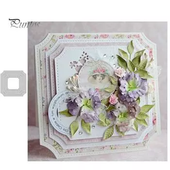 Нерегулярная рамка для резки металла умирает DIY Скрапбукинг бумажные карты альбом трафарет серебряный