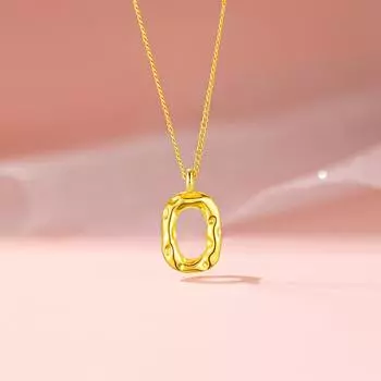 Нерегулярное овальное ожерелье женское легкое роскошное нишевое дизайнерское чувство золотой пончик цепочка на ключицу из нержавеющей стали