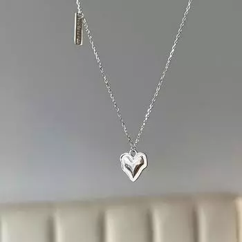 Нерегулярное ожерелье «Любовь» Женственность Нежное Сердце Цепочка из нержавеющей стали для ключицы Цепочка силы