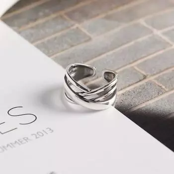 Нерегулярное полое модное кольцо с перекрестной оберткой, персонализированное ретро-универсальное кольцо для женщин opening adjustable