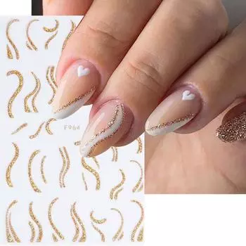 Нерегулярные французские маникюрные аксессуары, наклейки для французских ногтей, наклейки для ногтей, украшения для ногтей A5