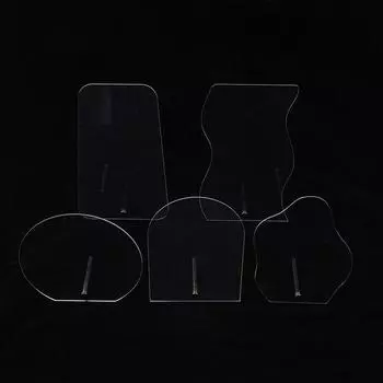 Нерегулярный акриловый прозрачный матовый маникюрный инструмент, держатель накладных ногтей, демонстрационная подставка, цветная карта, доска для дизайна ногтей A3