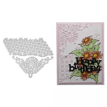 Нерегулярный фон Цветочный декор Металлический серебристый трафарет Тиснение Вырубные штампы для скрапбукинга Бумага Альбом Изготовление открыток серебряный