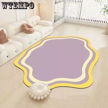 Нерегулярный ковер для дома, гостиной, простого журнального столика, коврика для дивана, спальни, нерегулярного напольного коврика 80 * 100.1CM