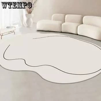 Нерегулярный ковер Современный минималистский скандинавский ковер для спальни, прикроватный ковер для гостиной, дивана, журнального столика, напольный коврик 80 * 120cm