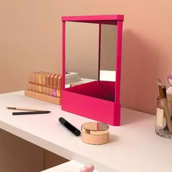 Нереверсивное зеркало Beauty TRUE Image Vanity Makeup Настоящее зеркало Неувеличительное настольное зеркало Точное зеркало для вашего лица S белый