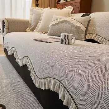 Неровные чехлы на сиденья дивана из шенилла для 1/2/3-местного дивана, универсальные нескользящие подушки для дивана, легкий роскошный протектор сиденья со спинкой A 70x70cm 1pc