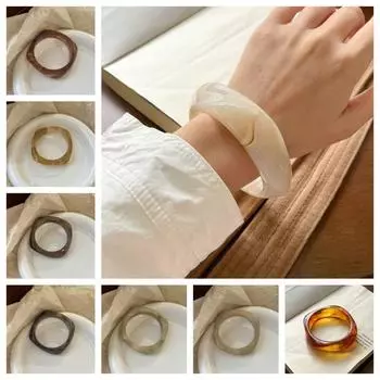 Неровный широкий браслет с размазыванием, богемное ретро-кольцо на руку, темпераментный акриловый браслет, подарок Style G