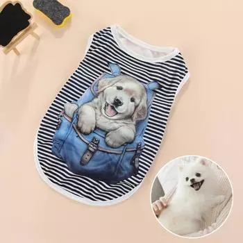 Нервущийся очаровательный жилет для щенков, стильная милая одежда для домашних животных, пальто для бульдога L королевский синий
