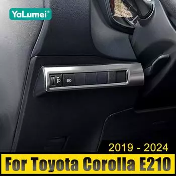Нержавеющая автомобильная фара переключатель света ручка регулировки фар панель управления отделка для Toyota Corolla E210 2019-2024 2024 2024 серебряный