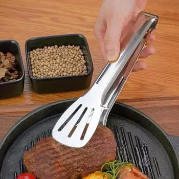 Нержавеющая кухонная утварь Стальные пищевые кухонные принадлежности Щипцы Бытовые Коммерческие Барбекю Хлебоуловитель Посуда Столовая