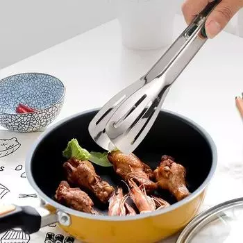 Нержавеющая кухонная утварь Стальные пищевые кухонные принадлежности Щипцы Бытовые Коммерческие Барбекю Хлебоуловитель Посуда Столовая