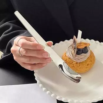 Нержавеющая ложка Чайная ложка с длинной ручкой для смешивания Помешивание Кофе Чайные ложки Десерт Мороженое Кухонная посуда серебряный
