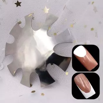 Нержавеющая пластина для резки ногтей U-образная форма для изготовления ногтей, триммер для маникюра из нержавеющей стали для женщин серебряный