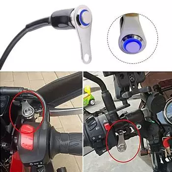 Нержавеющая сталь 12 В светодиодный переключатель для мотоцикла ВКЛ-ВЫКЛ фара на руль регулируемое крепление водонепроницаемые переключатели кнопка красный