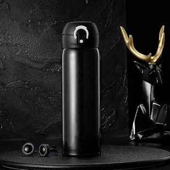 Нержавеющая сталь 304, 450 мл, откидная крышка, открывающаяся одной рукой, с фильтром для приготовления чая. Откидная крышка, емкостью 450 мл, из нержавеющей стали 304, с фильтром, можно использовать одной рукой. 450ml чёрный