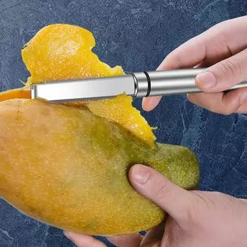 Нержавеющая сталь 304, нож для сердцевины манго, нож для резки, длинная ручка, острая многофункциональная машина для удаления сердцевины ананаса, инструмент для очистки фруктов, кухонные аксессуары серебряный
