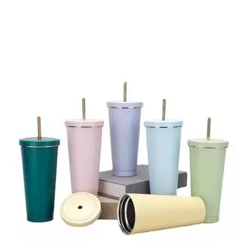 Нержавеющая сталь 304 с крышкой на присоске в Пномпене, портативная модная подарочная кофейная чашка большой емкости. 500ml