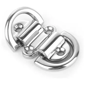 Нержавеющая сталь 316. Крепление для яхты с D-образным кольцом. Морская фиксированная пластинчатая пряжка. Двойная D-образная сцепка.