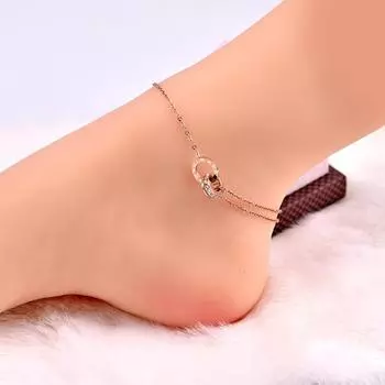 Нержавеющая сталь 316L, круглый круг, циркон, кисточка, ножной браслет, геометрический ножной браслет для женщин, летние пляжные украшения