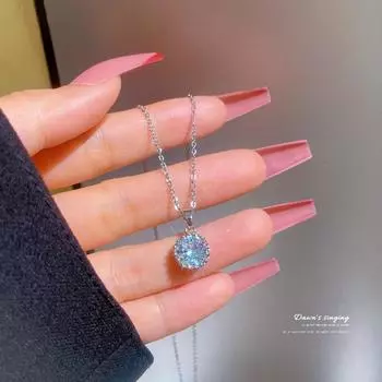 Нержавеющая сталь 316L, модное ожерелье с невидимым кулоном из циркона для женщин, прозрачная цепочка с леской, ожерелье Collier Femme