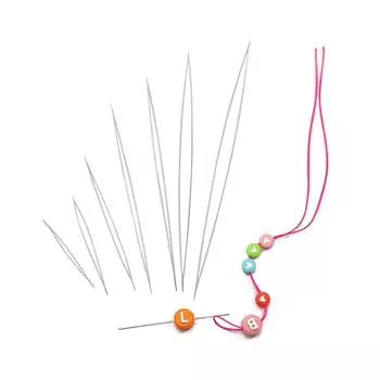 Нержавеющая сталь, 5 шт., открывающиеся изогнутые иглы для бисера, инструменты, булавки для нанизывания бисера, веревочный шнур, легкое изготовление ювелирных изделий своими руками 1