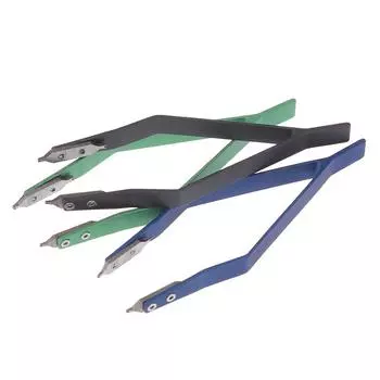 Нержавеющая сталь 7825 V-типа Пинцет для часовых пружинных стержней Профессиональный инструмент для удаления пружинных стержней часов синий