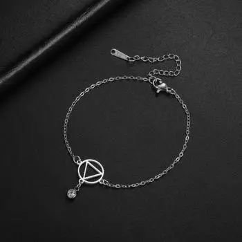 Нержавеющая сталь AA восстановление браслет подвеска двухслойный трезвый браслет для женщин браслеты ювелирные изделия подарок на вечеринку